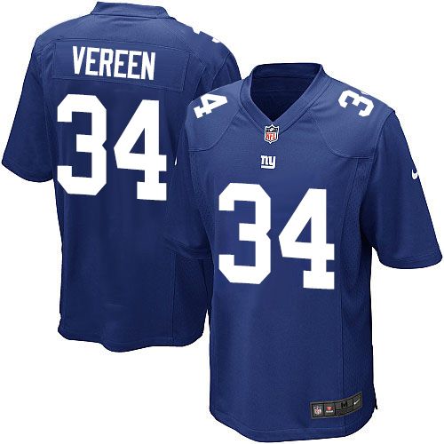 Nike Giants #34 Shane Vereen Royal Blue Team Color Youth Stitched NFL Elite Jersey - Click Image to Close